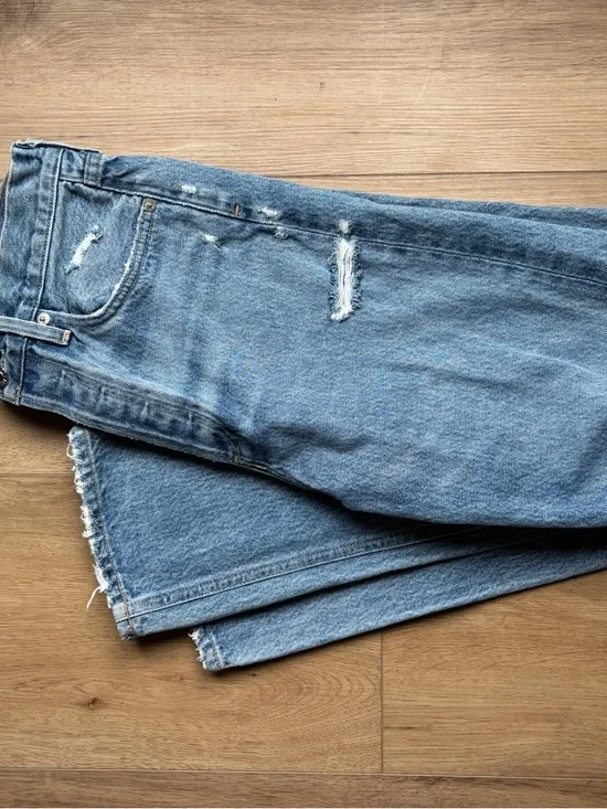 AGOLDE 90s Mid Rise Loose Fit Jean Blue Distressed Size 25 - Picture 13 of 13